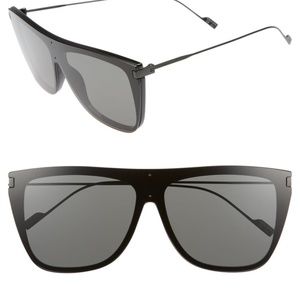 Saint Laurent 99mm Shield Sunglasses in Black